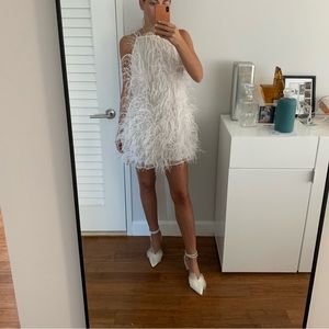 Cult Gaia Shannon Mini Feather Dress